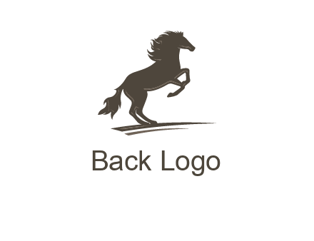 silhouette of a horse logo