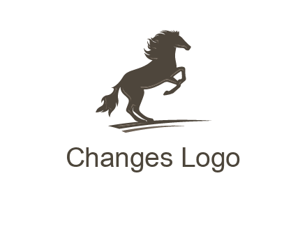 silhouette of a horse logo