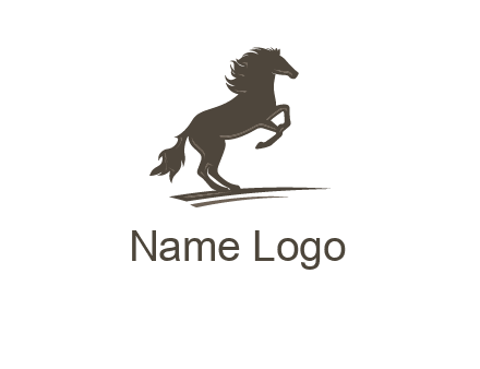 silhouette of a horse logo