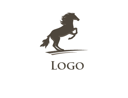 silhouette of a horse logo