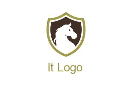 horse in shield logo