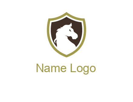 horse in shield logo