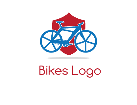 bicycle over a shield logo