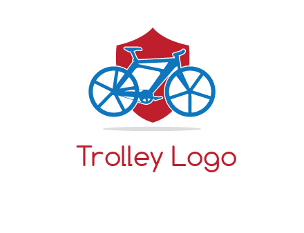 bicycle over a shield logo