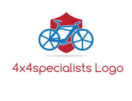 bicycle over a shield logo