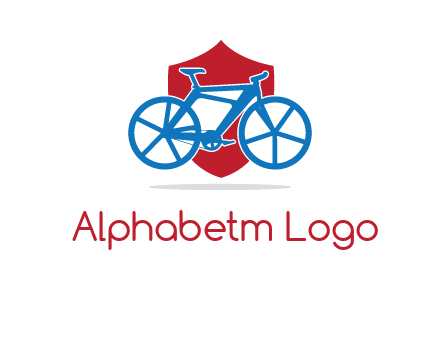 bicycle over a shield logo