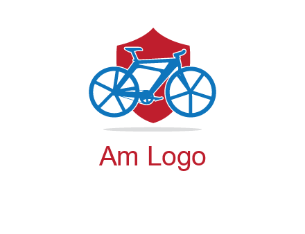 bicycle over a shield logo