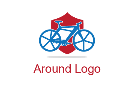 bicycle over a shield logo