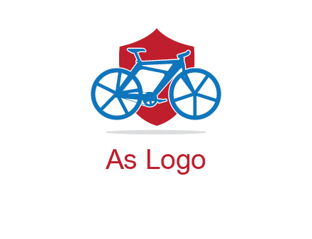 bicycle over a shield logo