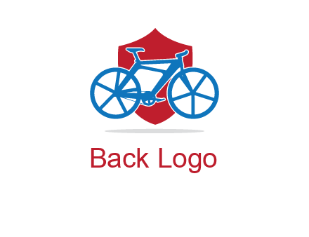 bicycle over a shield logo