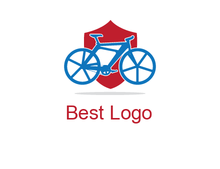 bicycle over a shield logo