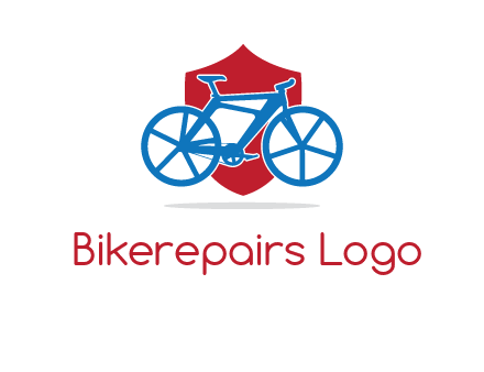 bicycle over a shield logo