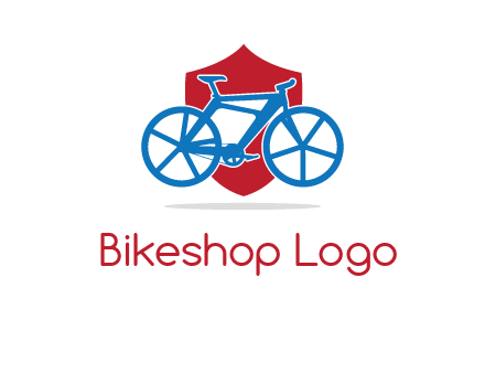 bicycle over a shield logo