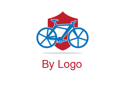 bicycle over a shield logo