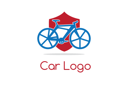 bicycle over a shield logo