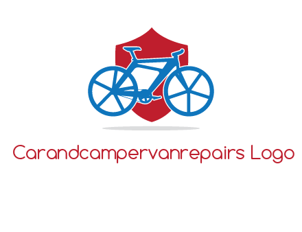 bicycle over a shield logo