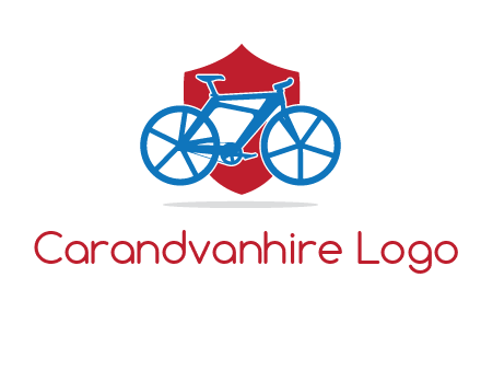 bicycle over a shield logo