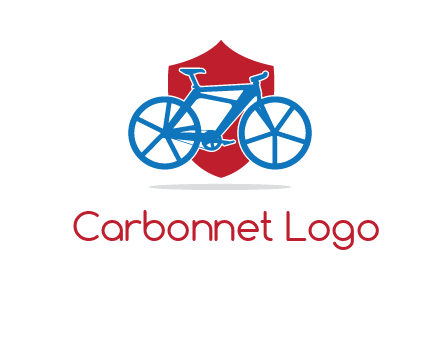 bicycle over a shield logo