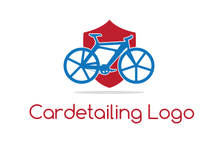 bicycle over a shield logo