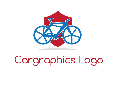 bicycle over a shield logo