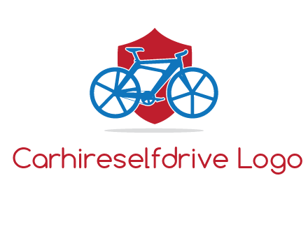 bicycle over a shield logo