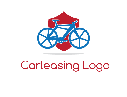 bicycle over a shield logo