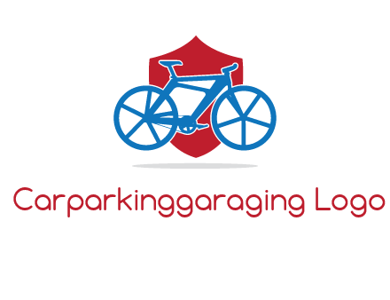 bicycle over a shield logo