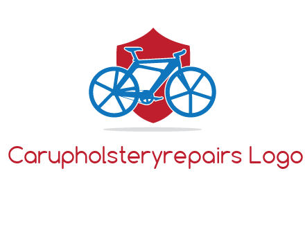 bicycle over a shield logo