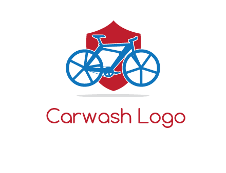bicycle over a shield logo