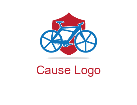 bicycle over a shield logo