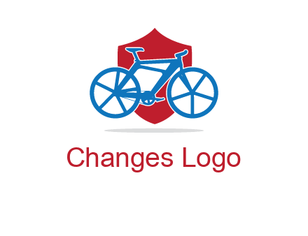 bicycle over a shield logo