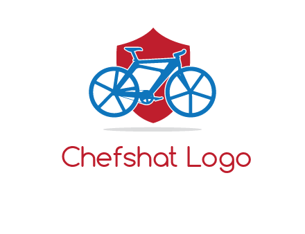 bicycle over a shield logo