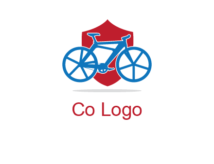 bicycle over a shield logo