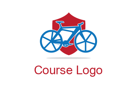 bicycle over a shield logo