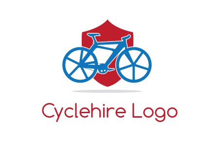 bicycle over a shield logo