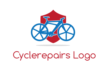 bicycle over a shield logo