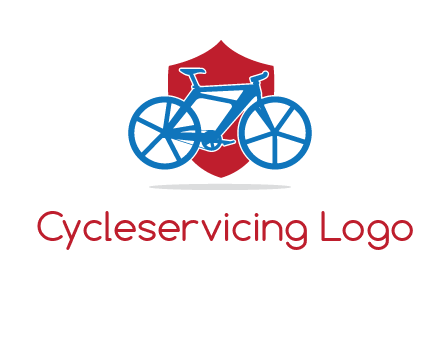 bicycle over a shield logo