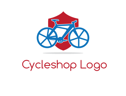 bicycle over a shield logo