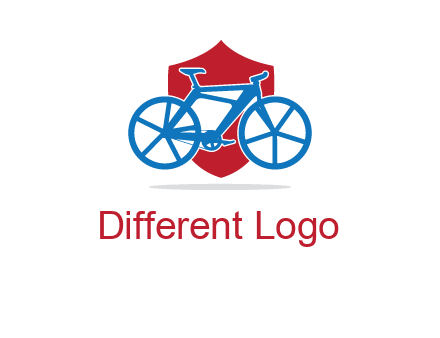 bicycle over a shield logo