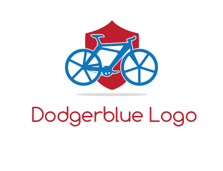 bicycle over a shield logo