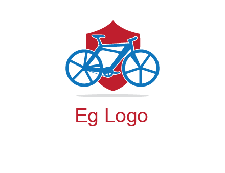 bicycle over a shield logo