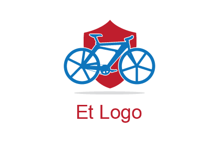 bicycle over a shield logo