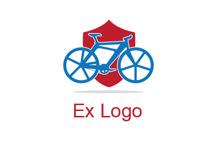 bicycle over a shield logo