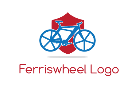 bicycle over a shield logo