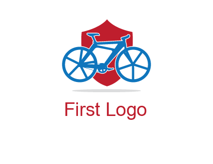bicycle over a shield logo