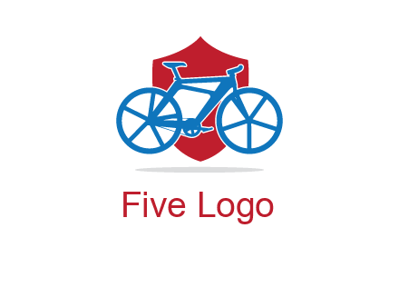 bicycle over a shield logo