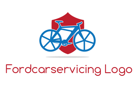 bicycle over a shield logo