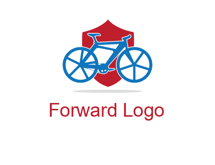 bicycle over a shield logo