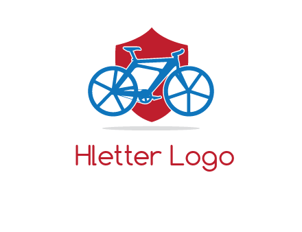bicycle over a shield logo