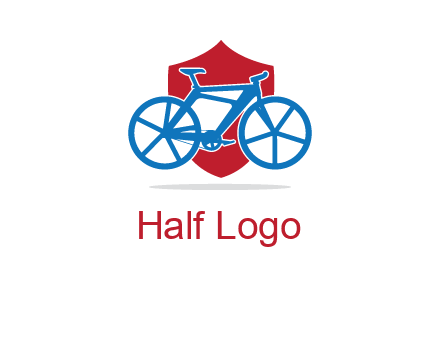 bicycle over a shield logo